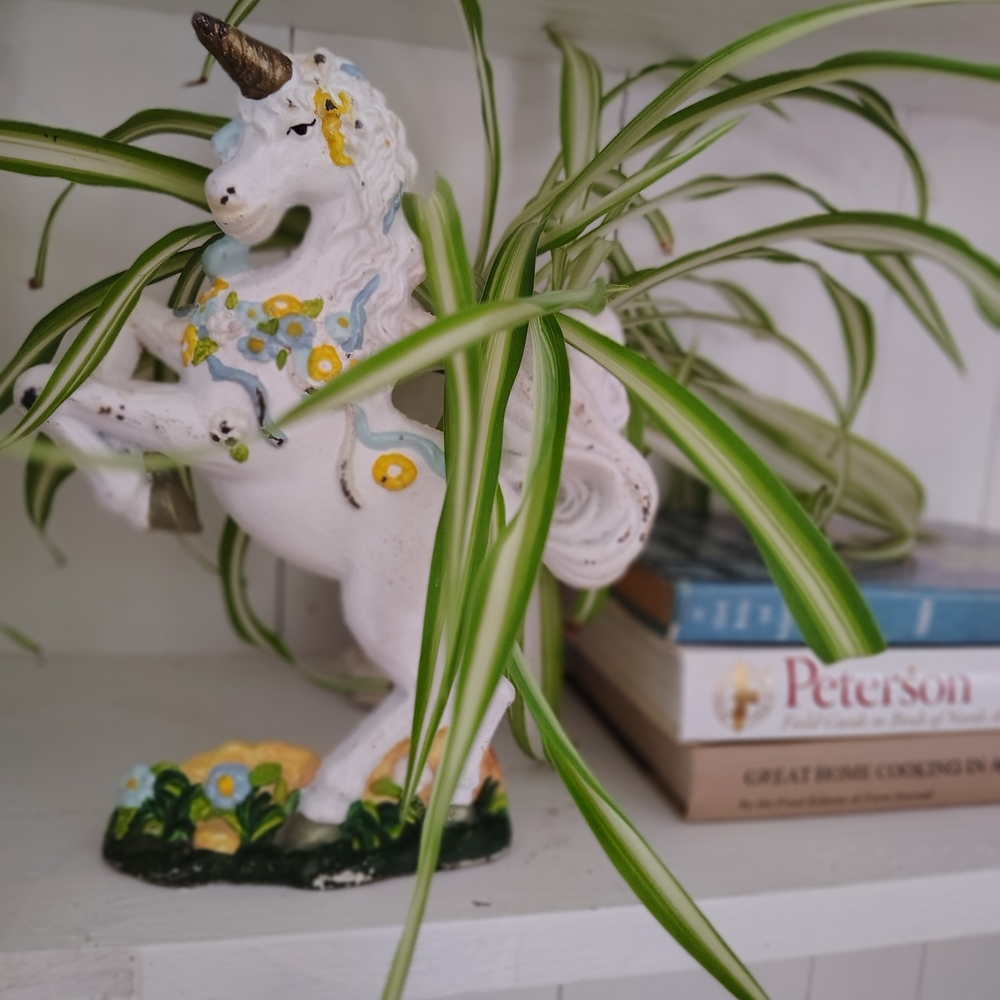 Cast Iron White Unicorn